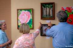 And another amazing artist - Marge looking on as other enjoy her fiber art.